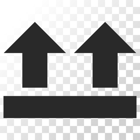 Bring Up vector icon. Image style is a flat gray color pictogram symbol.のイラスト素材