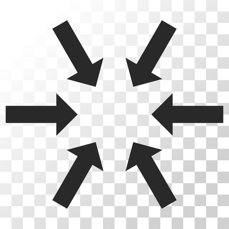 Compact Arrows vector icon. Image style is a flat gray color icon symbol.のイラスト素材