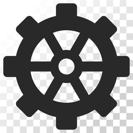 Gear vector icon. Image style is a flat gray color icon symbol.のイラスト素材