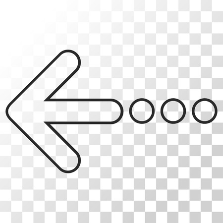 Send Left vector icon. Image style is a flat gray color iconic symbol.のイラスト素材