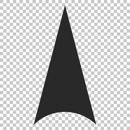 Arrowhead Up vector icon. Image style is a flat gray iconic symbol.のイラスト素材