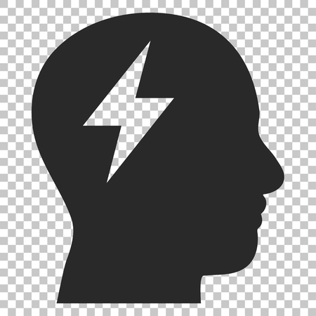 Brainstorming vector icon. Image style is a flat gray icon symbol.のイラスト素材