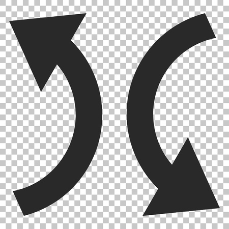 Exchange Arrows vector icon. Image style is a flat gray iconic symbol.のイラスト素材