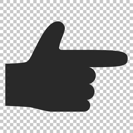 Hand Pointer Right vector icon. Image style is a flat gray icon symbol.のイラスト素材