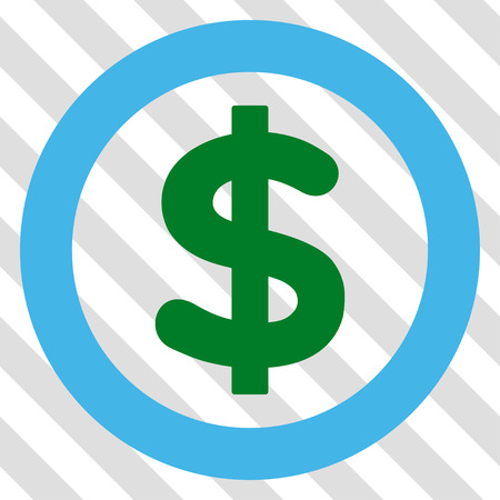 Finance vector icon. Image style is a flat blue and green icon symbol on a hatched diagonal transparent background.のイラスト素材