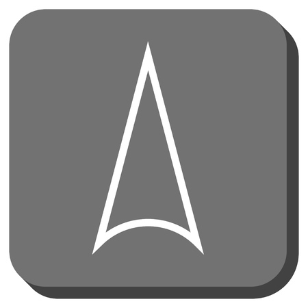 Arrowhead Up vector icon. Image style is a flat icon symbol in a rounded square button, white and gray colors.のイラスト素材