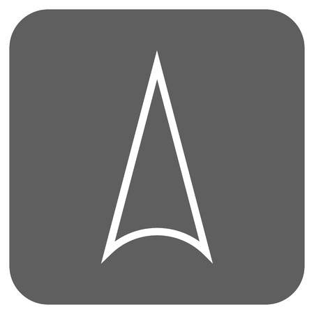 Arrowhead Up vector icon. Image style is a flat icon symbol in a rounded square button, white and silver gray colors.のイラスト素材
