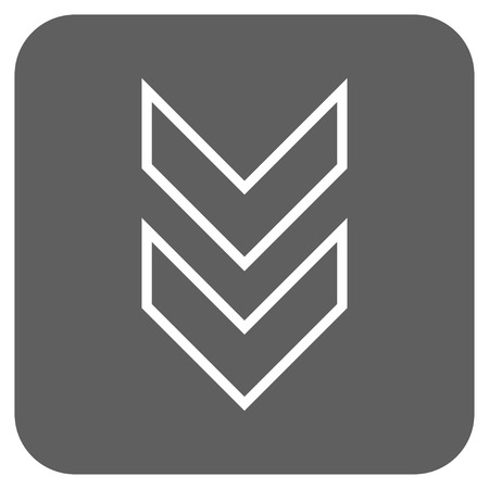 Shift Down vector icon. Image style is a flat icon symbol on a rounded square button, white and silver gray colors.のイラスト素材