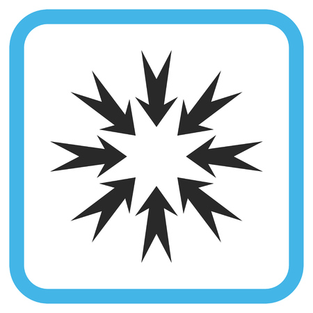 Pressure Arrows blue and gray vector icon. Image style is a flat pictogram symbol in a rounded square frame on a white background.のイラスト素材
