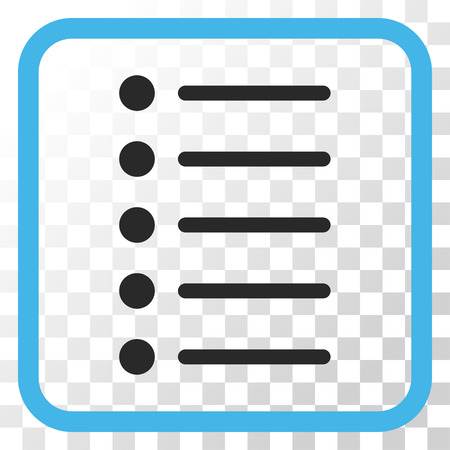 Items blue and gray vector icon. Image style is a flat iconic symbol inside a rounded square frame on a transparent background.のイラスト素材