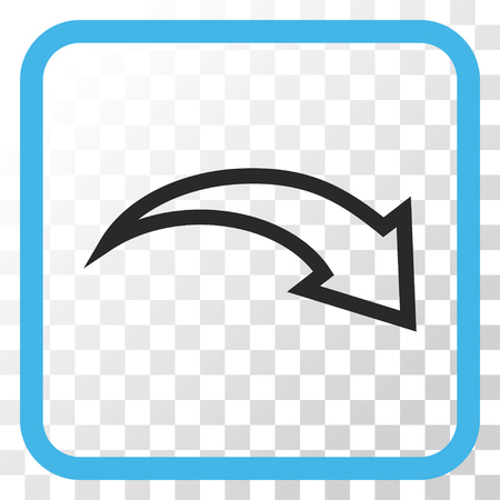 Redo blue and gray vector icon. Image style is a flat icon symbol inside a rounded square frame on a transparent background.のイラスト素材
