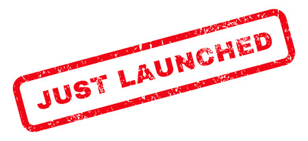 Banner Just Launched Illustration Design Royalty Free Vector