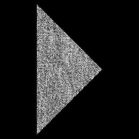 Arrowhead Right vector textured icon for overlay watermark stamps. Fabric white vectorized texture. Symbol with dust design. Rubber seal stamp with fiber textile structure.のイラスト素材