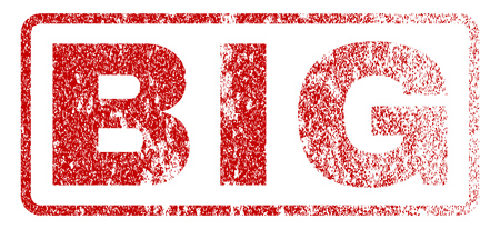 Big text rubber seal stamp for watermarks. Textured emblem. Vector red tag inside rounded rectangular shape. Grunge design and dust texture.のイラスト素材