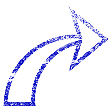 Redo grunge textured icon. Flat style with unclean texture. Corroded vector blue rubber seal stamp style. Designed for overlay watermark stamp elements with grainy design.のイラスト素材