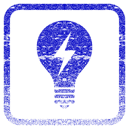 Electric Bulb textured icon for overlay watermark stamps.のイラスト素材