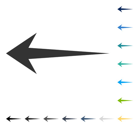 Arrow Left icon. Vector illustration style is flat iconic symbol in some color versions.のイラスト素材