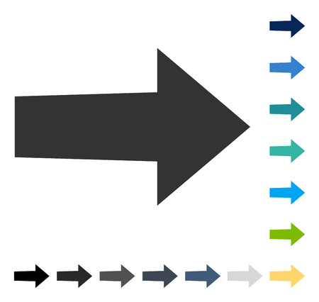 Arrow Right icon. Vector illustration style is flat iconic symbol in some color versions.のイラスト素材