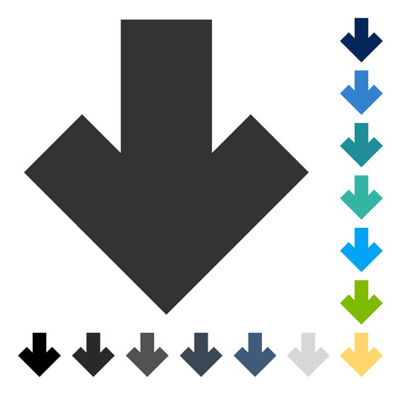 Arrow Down icon. Vector illustration style is flat iconic symbol in some color versions.のイラスト素材