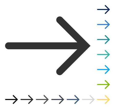 Arrow Right icon. Vector illustration style is flat iconic symbol in some color versions.のイラスト素材