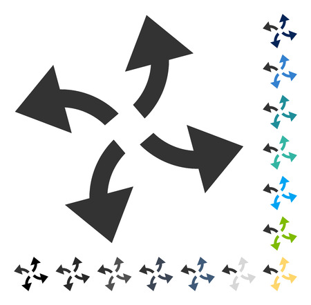 Centrifugal Arrows icon. Vector illustration style is flat iconic symbol in some color versions.のイラスト素材