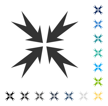 Compression Arrows icon. Vector illustration style is flat iconic symbol in some color versions.のイラスト素材