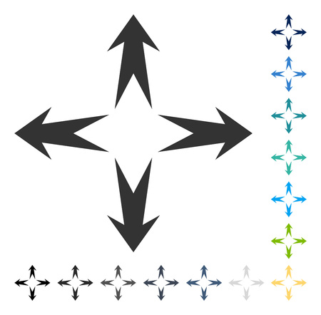 Expand Arrows icon. Vector illustration style is flat iconic symbol in some color versions.のイラスト素材