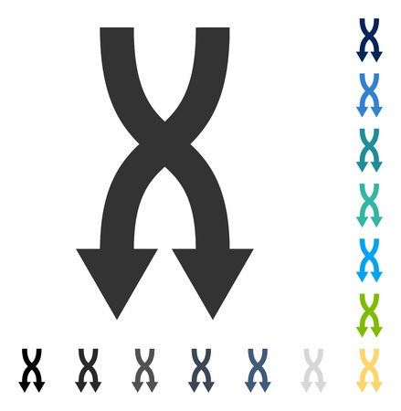 Shuffle Arrows Down icon. Vector illustration style is flat iconic symbol in some color versions.のイラスト素材