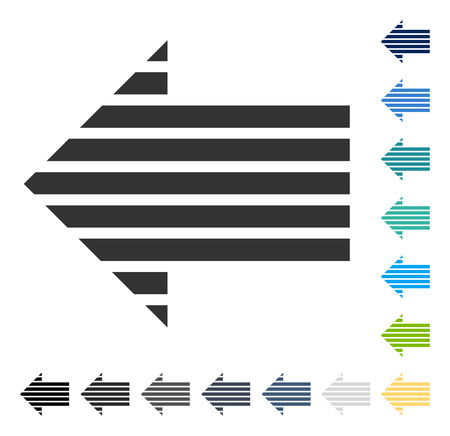 Stripe Arrow Left icon. Vector illustration style is flat iconic symbol in some color versions.のイラスト素材