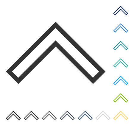 Arrowhead Up icon. Vector illustration style is flat iconic symbol in some color versions.のイラスト素材