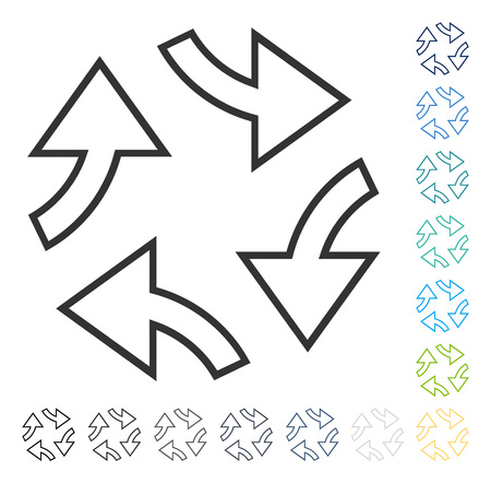 Circular Exchange Arrows icon. Vector illustration style is flat iconic symbol in some color versions.のイラスト素材