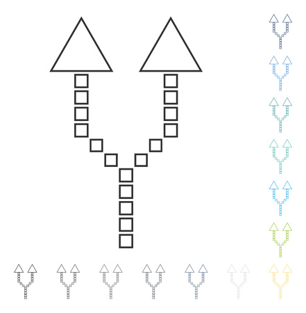 Divide Arrow Up icon. Vector illustration style is flat iconic symbol in some color versions.のイラスト素材