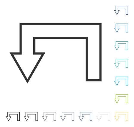 Return Arrow icon. Vector illustration style is flat iconic symbol in some color versions.のイラスト素材