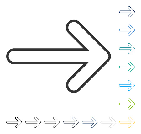 Rounded Arrow Right icon. Vector illustration style is flat iconic symbol in some color versions.のイラスト素材