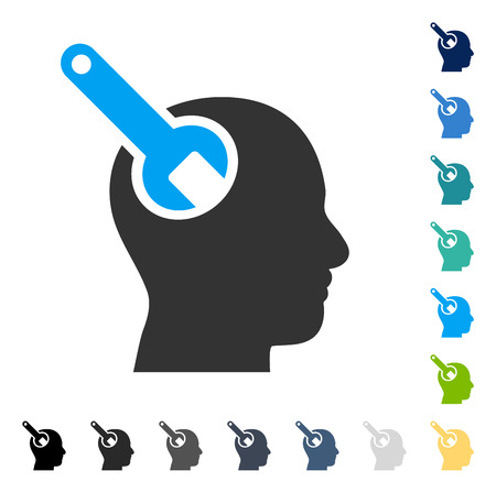 Brain Tool icon. Vector illustration style is flat iconic symbol in some color versions.のイラスト素材