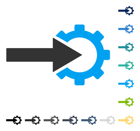 Cog Integration icon. Vector illustration style is flat iconic symbol in some color versions.のイラスト素材