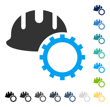 Development Hardhat icon. Vector illustration style is flat iconic symbol in some color versions.のイラスト素材