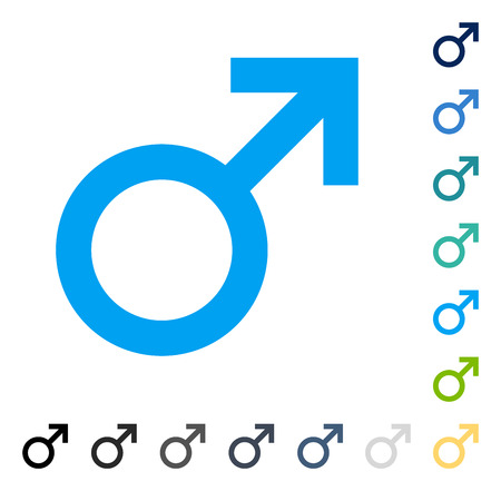 Male Symbol icon. Vector illustration style is flat iconic symbol in some color versions.のイラスト素材