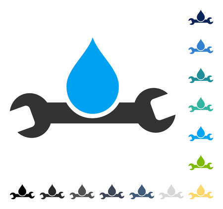 Plumbing icon. Vector illustration style is flat iconic symbol in some color versions.のイラスト素材