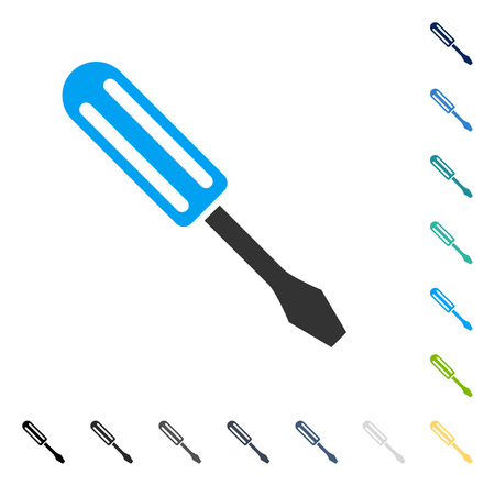 Screwdriver icon. Vector illustration style is flat iconic symbol in some color versions.のイラスト素材