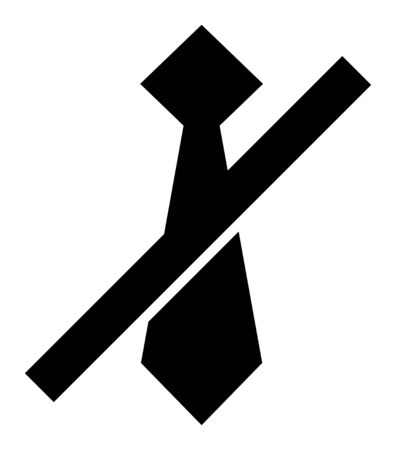 Frorbidden Man Tie vector icon. A flat illustration design used for Frorbidden Man Tie icon, on a white background.のイラスト素材