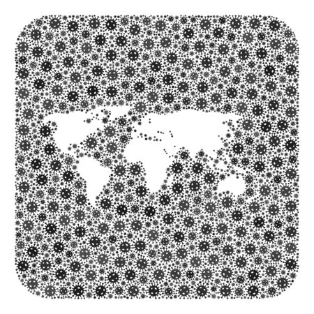 Vector of Flu virus map of world mosaic - ID:1-149935070 - Royalty Free ...