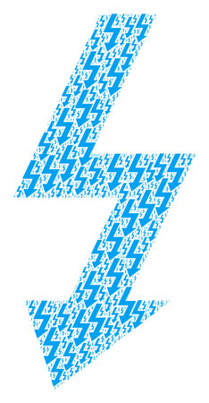 Recursion combination of high voltage. Flat vector high voltage abstraction is designed of scattered self high voltage elements.のイラスト素材