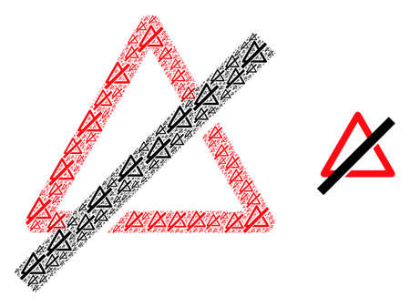 No danger icon mosaic is composed of repeating fractal no danger parts. Fractal vector mosaic for no...