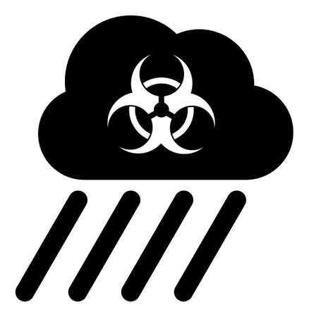 Toxic rain vector icon. A flat illustration design used for toxic rain icon, on a white background.のイラスト素材