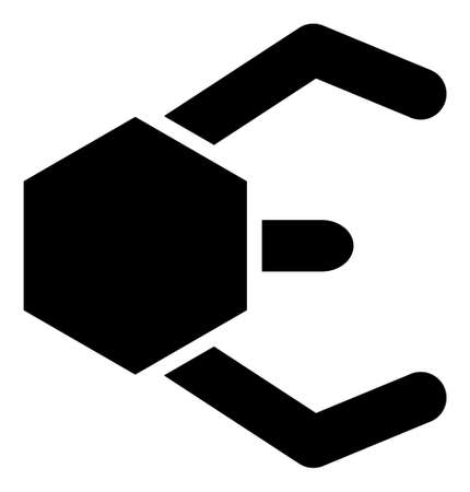 Microrobot vector icon. A flat illustration design used for microrobot icon, on a white background.のイラスト素材