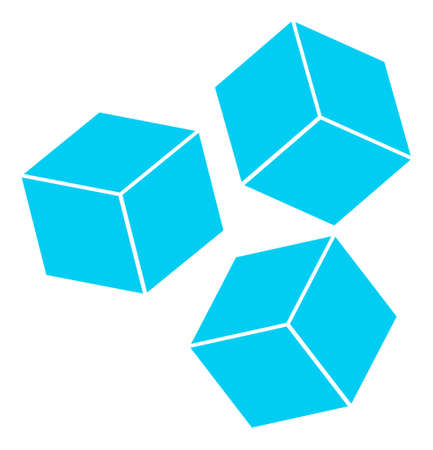 Sugar cubes vector icon. A flat illustration design used for sugar cubes icon, on a white background.のイラスト素材