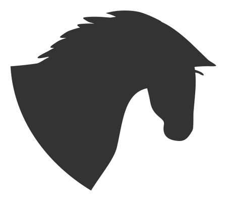 Horse head vector icon. A flat illustration design used for horse head icon, on a white background.のイラスト素材