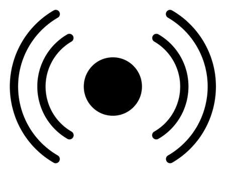 Radio internet vector illustration. A flat illustration design used for radio internet icon, on a white background.のイラスト素材