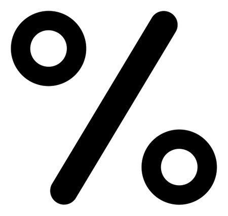 Percent vector icon. A flat illustration design used for percent icon, on a white background.のイラスト素材